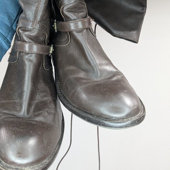 BCBGeneration Lace Back Tall Boots Brown Size 7.5 - Picture 4 of 7